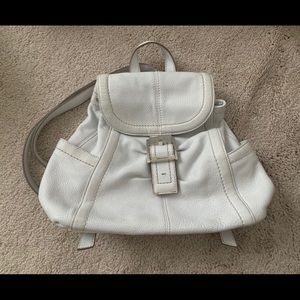 Beautiful white backpack- great leather